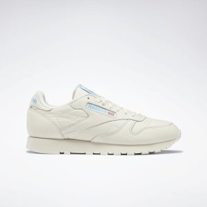 Reebok Classic Leather Turnschuhe Herren - Weiß/Blau - DE 046-OQP